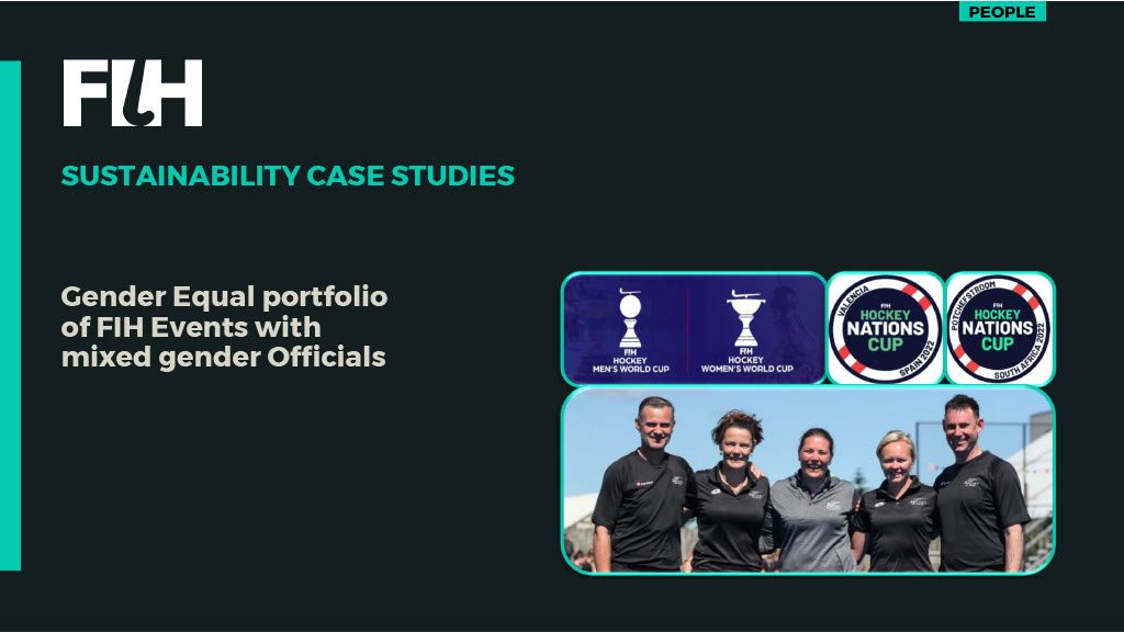Gender Equal Portfolio of FIH Events mixed with Gender Officials