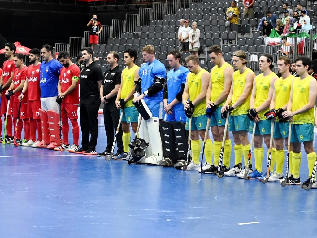 FIH Indoor Hockey World Cup moment of silence for earthquake victims