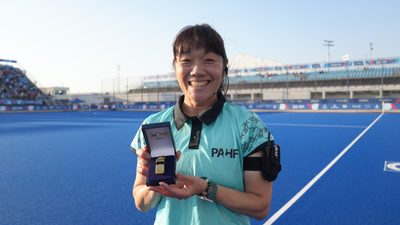 umpire-yamada-celebrates-golden-whistle-on-final-day-of-pan-american-games.Click to read full article.